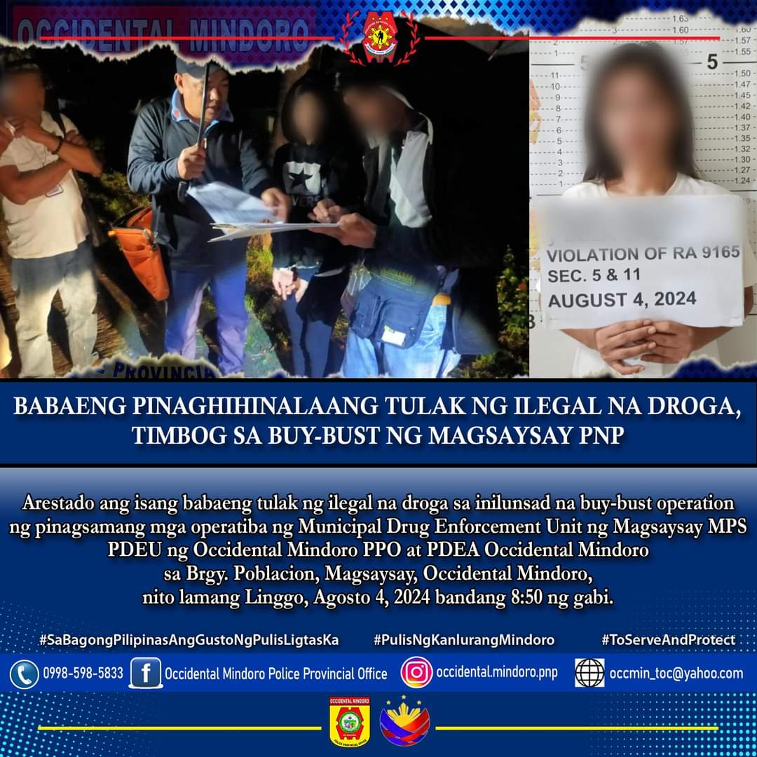 Police Nab 2 Drug Suspects in Buy-Bust Operations in Lubang and Magsaysay