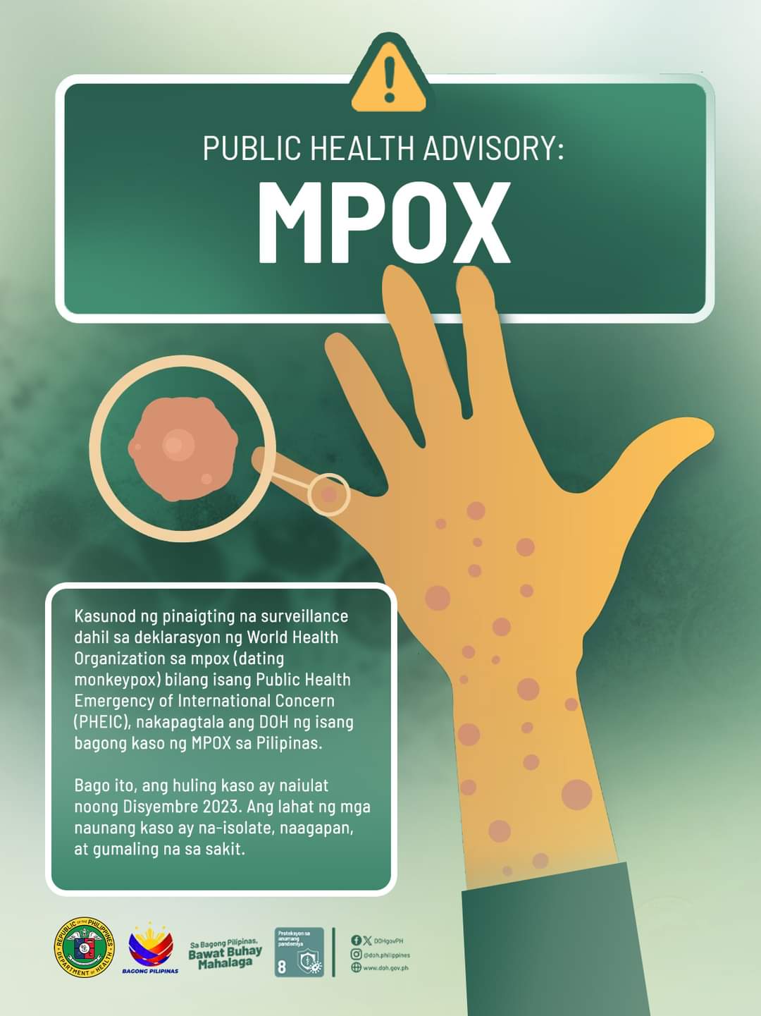 DOH Issues Mpox Alert, Urges Mindoreños to Follow Prevention Measures