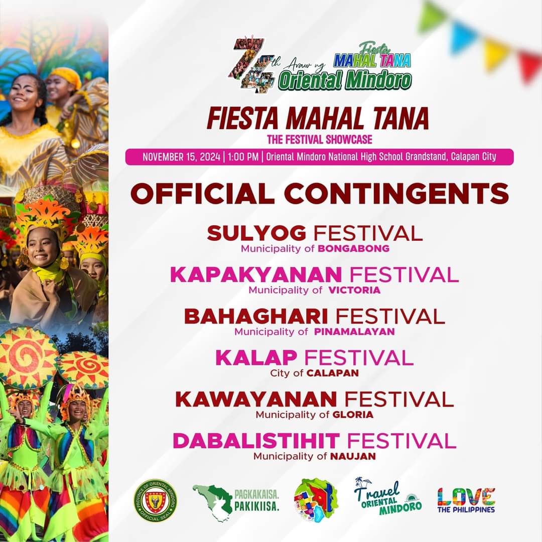 Colorful Festivals to Light Up Oriental Mindoro’s 74th Anniversary