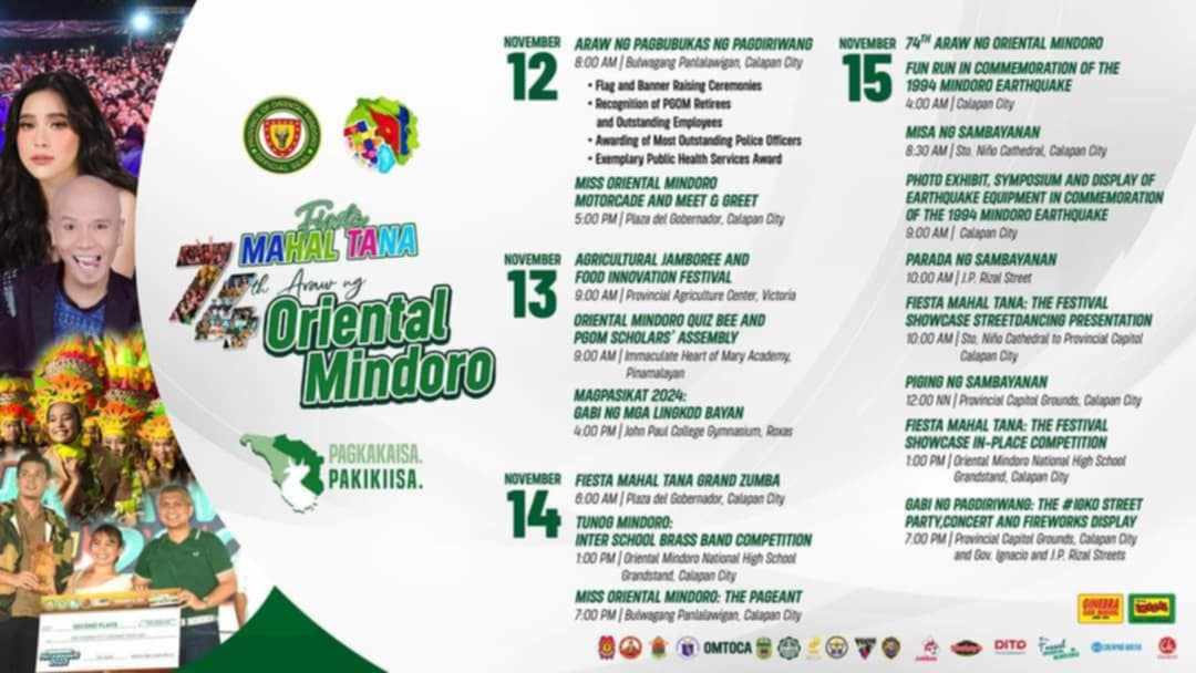 Oriental Mindoro Unveils Packed 4-Day Anniversary Celebration