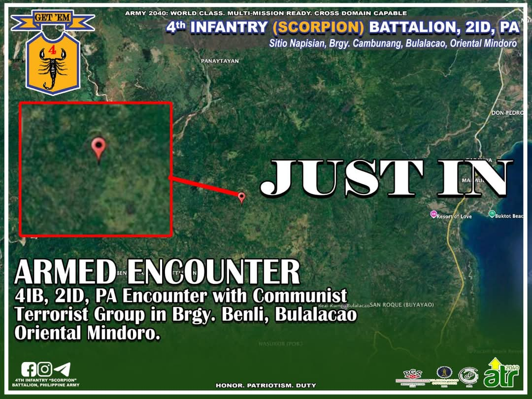 Mindoro Encounter: Army, NPA Rebels Exchange Fire