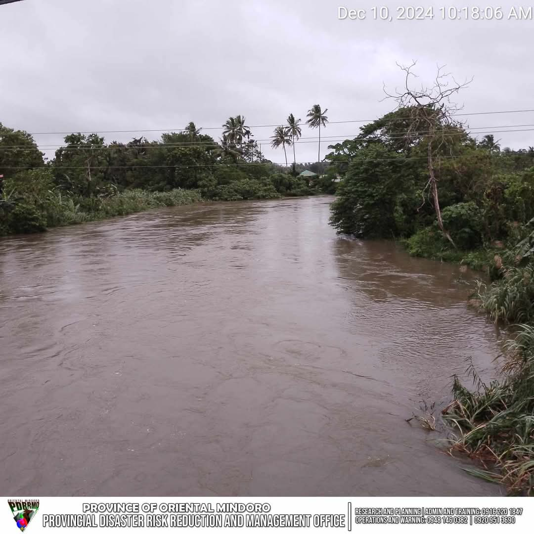 Major Rivers in Oriental Mindoro Hit Critical and Above-Normal Levels