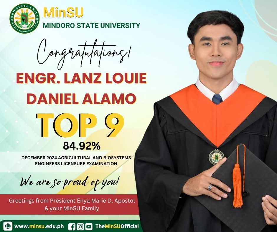 Mindoro Engineering Grad Ranks No. 9 in Board Exam